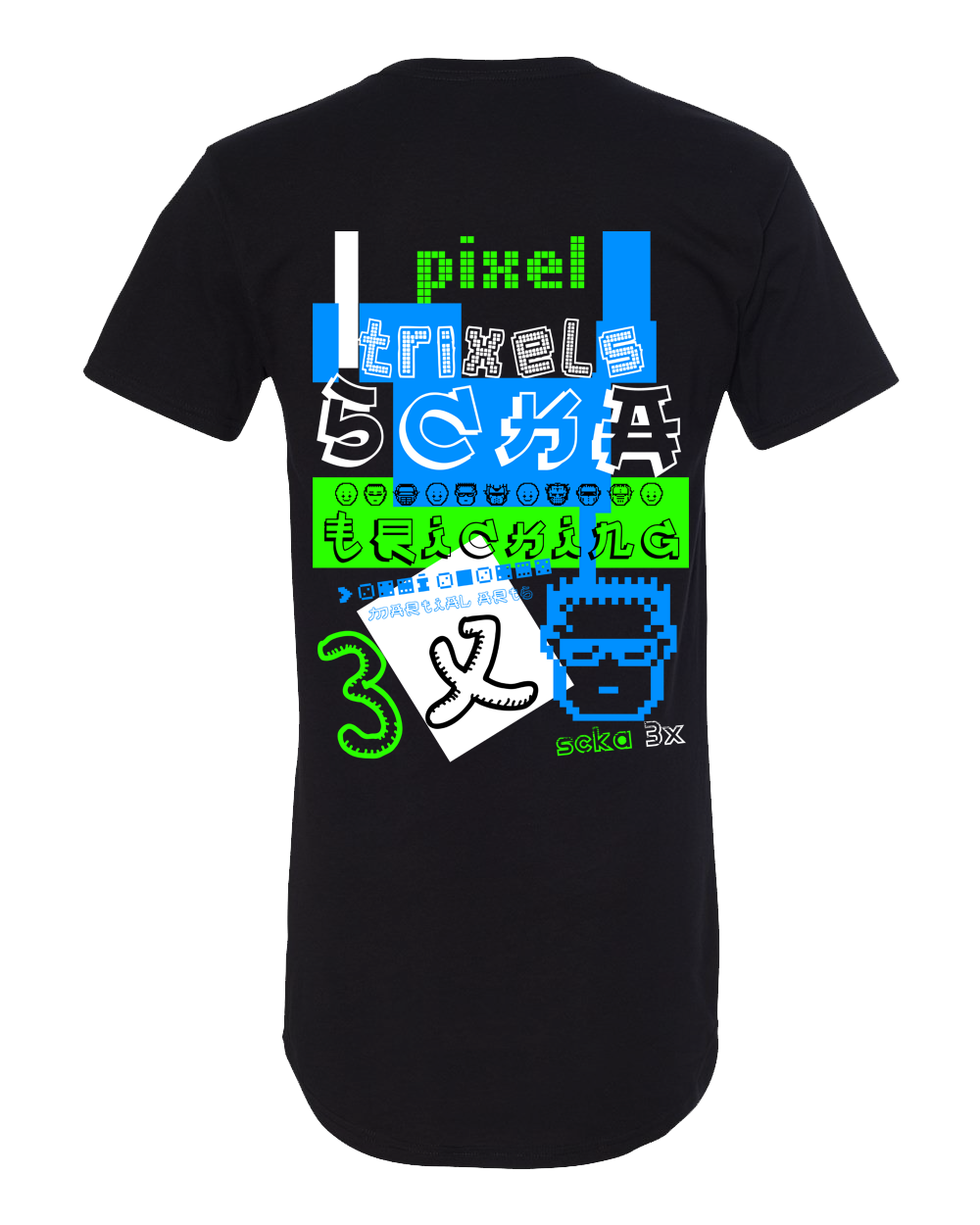 Scka Trixels - Scka 3X Long Tee - Scka Weapons